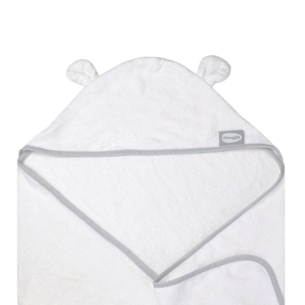 Shnuggle Wearable Towel With Ears, White