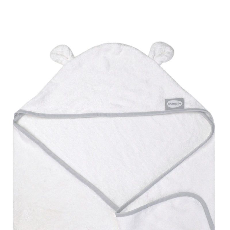 Shnuggle Wearable Towel With Ears, White