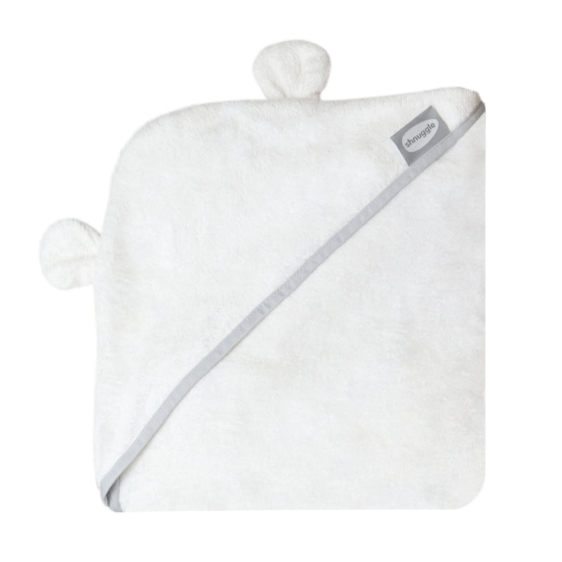 Shnuggle Wearable Towel With Ears, White