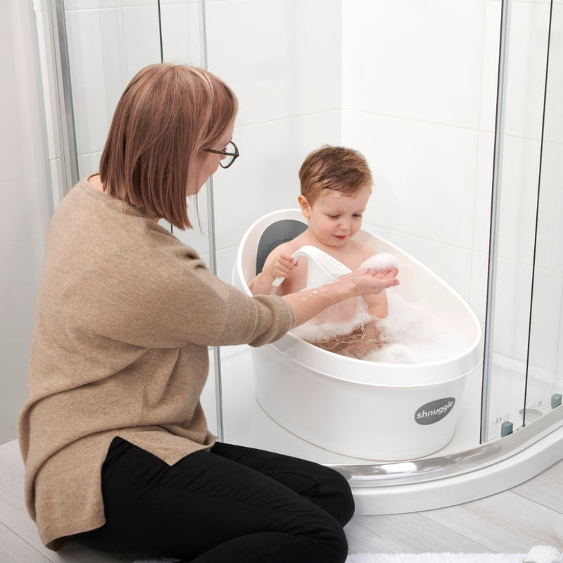 Shnuggle Toddler Bath, White/Slate Grey