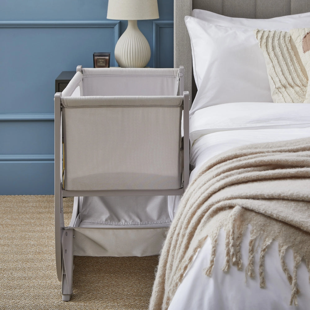 Shnuggle Air Lite Bedside Crib, Taupe
