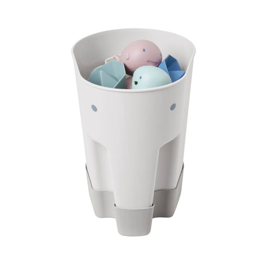 Shnuggle Ellie Bath Toy Storage Bin, Taupe
