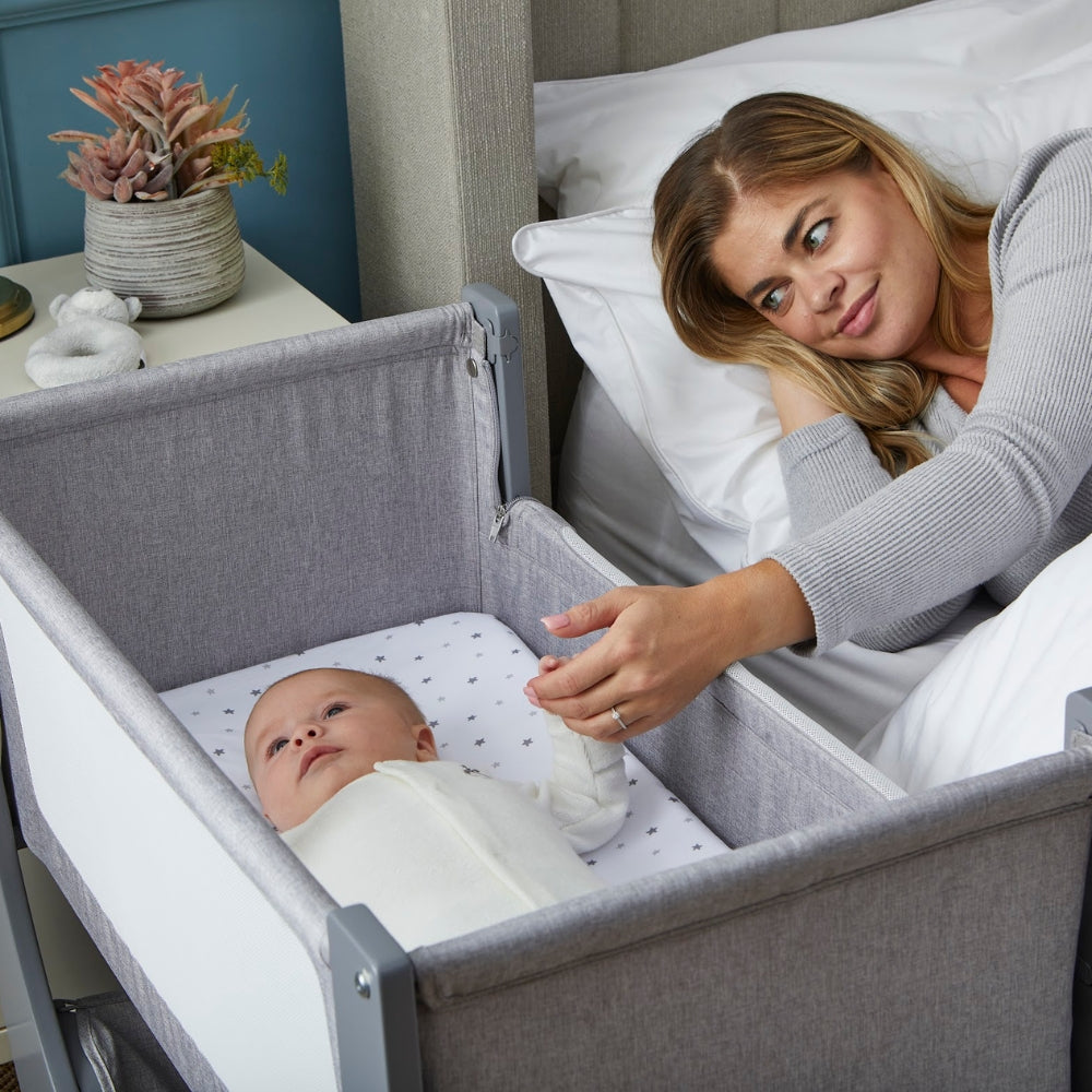 Shnuggle Air Lite Bedside Crib, Grey
