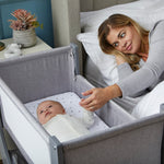 Shnuggle Air Lite Bedside Crib, Grey