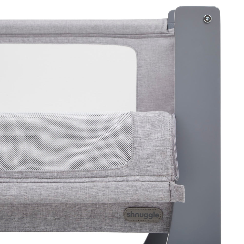 Shnuggle Air Lite Bedside Crib, Grey