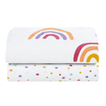 Snüz 2pc Crib Sheets, Multi Rainbow