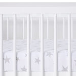 Snüz 2pc Cot/Cotbed Sheets, Grey Star