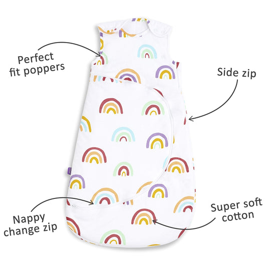 SnuzPouch 2.5TOG Sleeping Bag (0-6m), Multi Rainbow