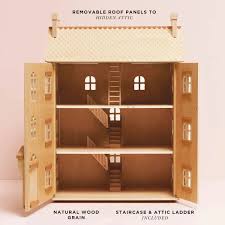 Le Toy Van The Grand Natural Wood Dolls House