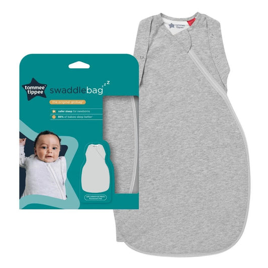Tommee Tippee 2.5 TOG Swaddle Bag in Grey Marl, 3-6m