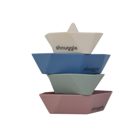Shnuggle Stack and Sail Silicone Bath Boats