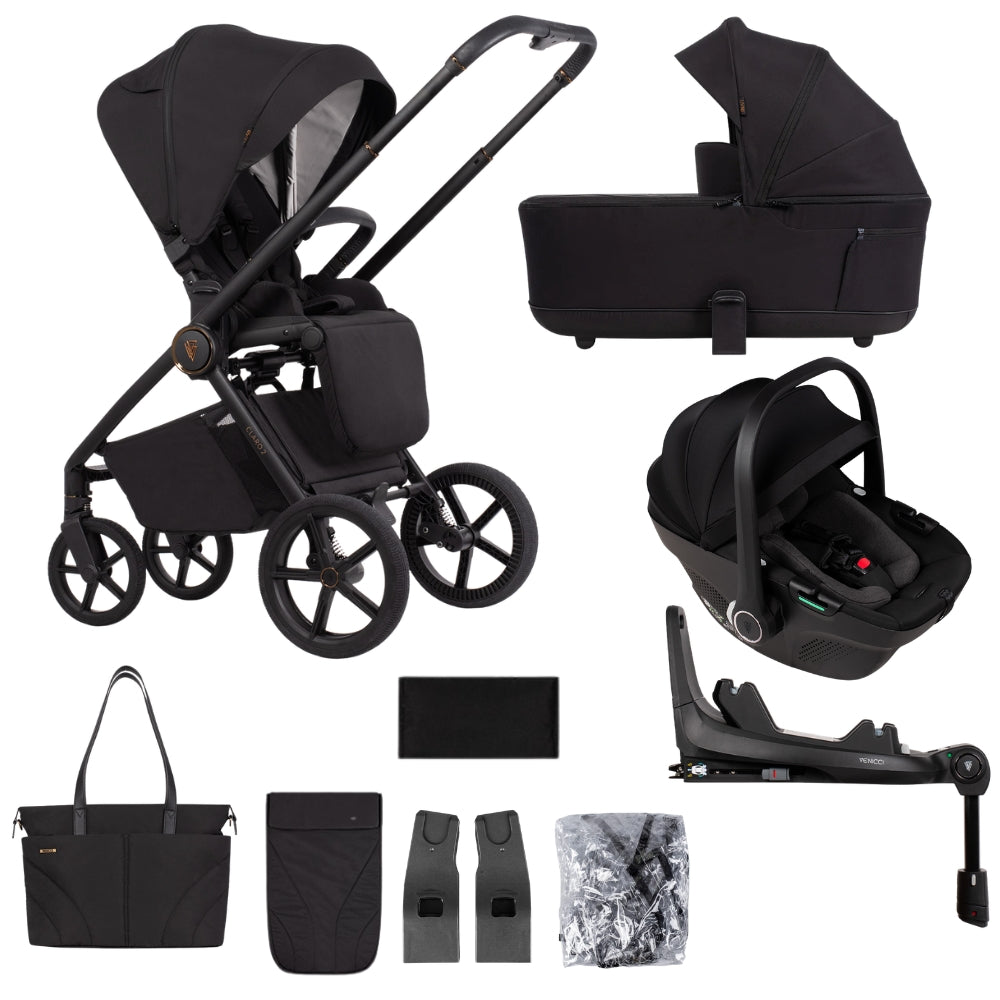 Venicci Claro 2 Noir 4-in-1 Bundle - with Tiago Black