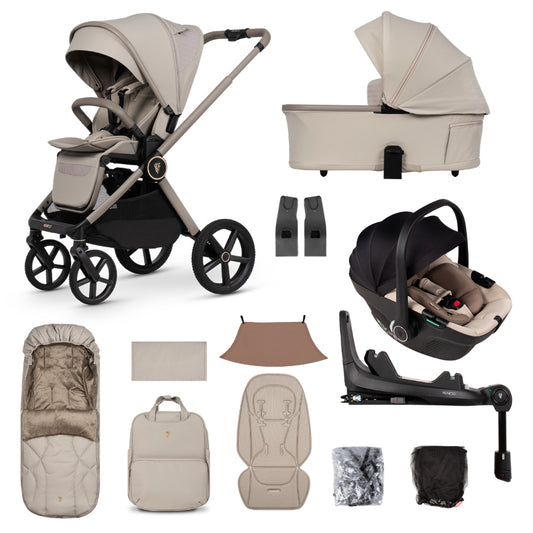 Venicci Upline 3 Pebble 4-in-1 Bundle - with Tiago Beige