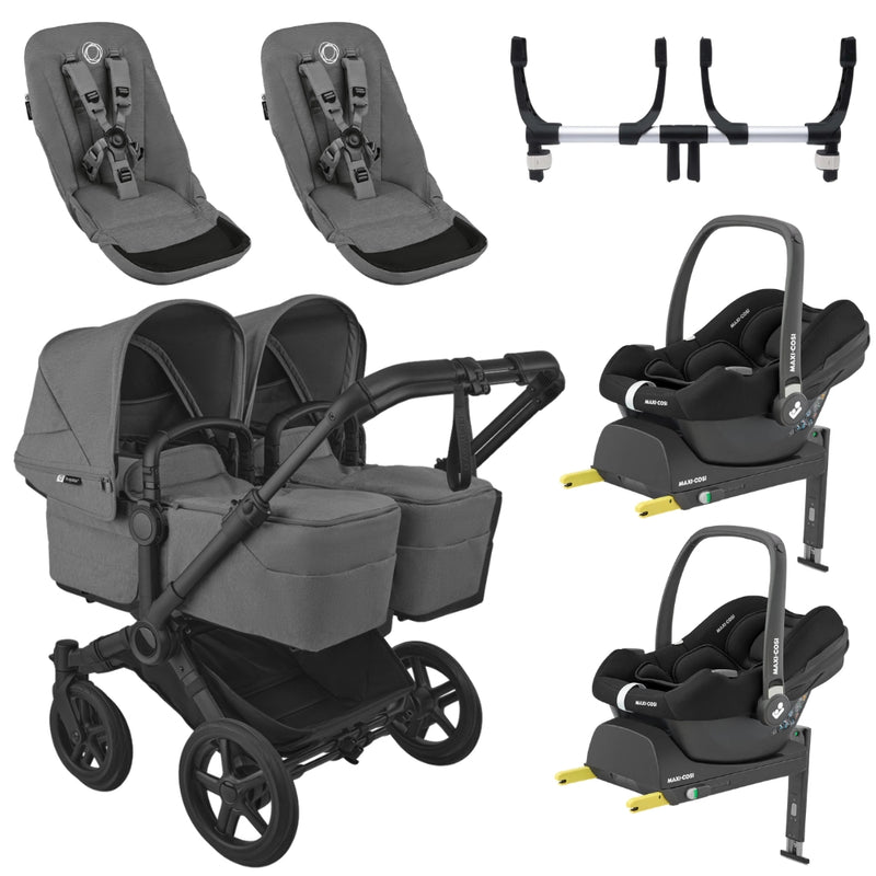 Bugaboo Donkey 6 Twin Bundle w/Maxi Cosi Cabriofix Car Seats