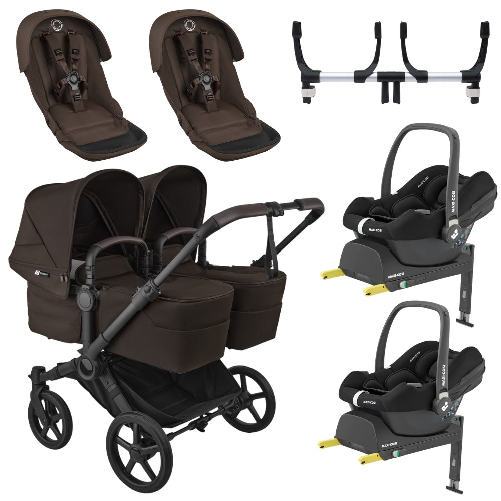 Bugaboo Donkey 6 Twin Bundle w/Maxi Cosi Cabriofix Car Seats
