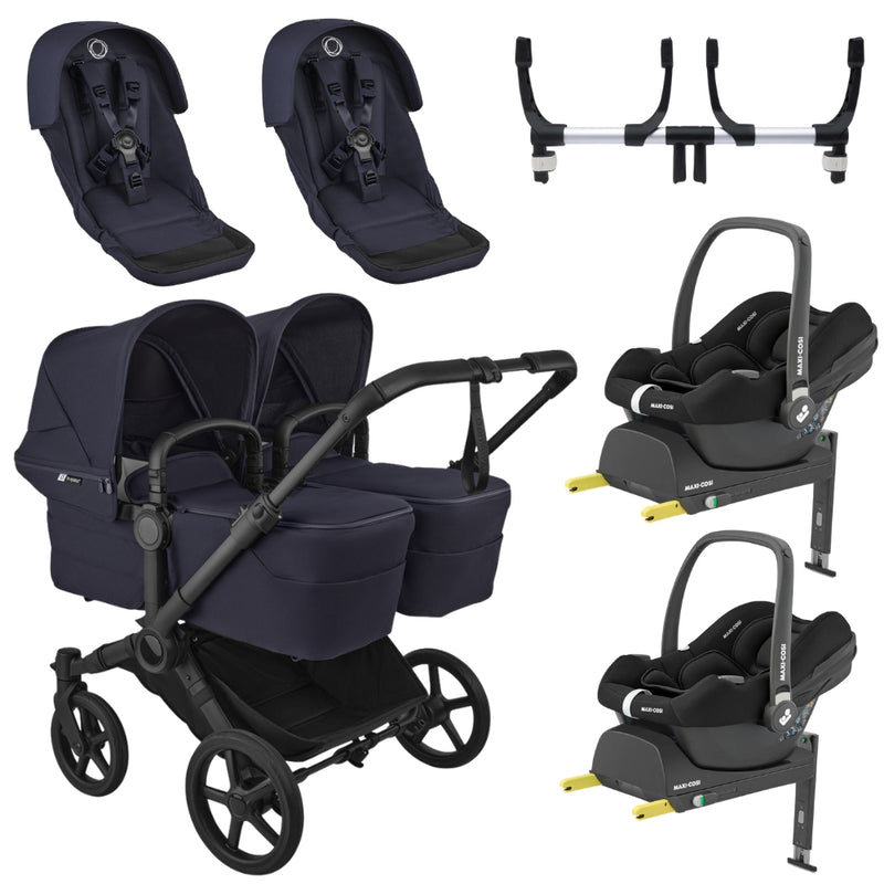Bugaboo Donkey 6 Twin Bundle w/Maxi Cosi Cabriofix Car Seats