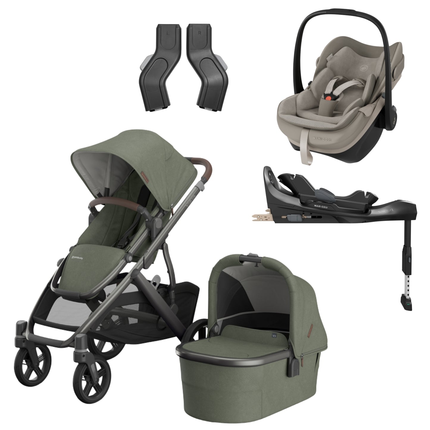 UPPAbaby Vista V3 - with Maxi Cosi Pebble Slide Pro
