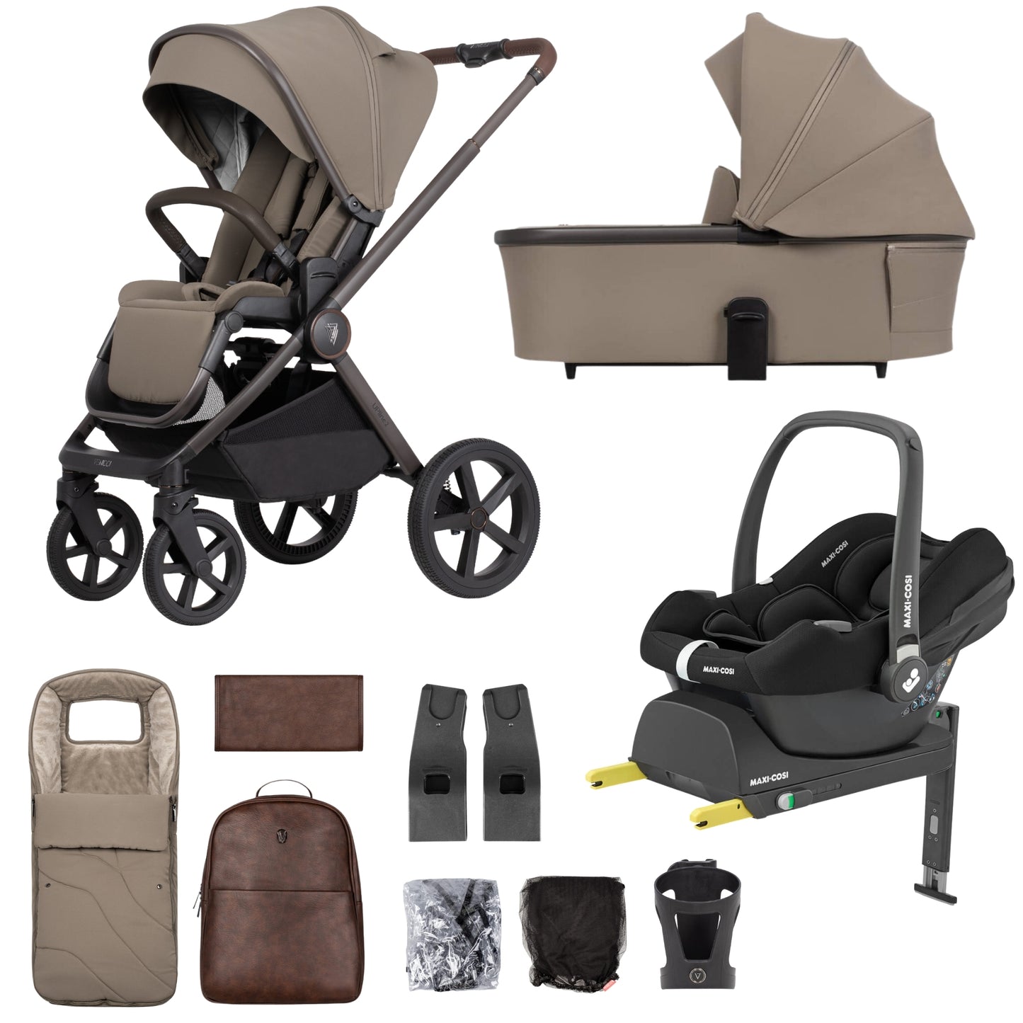 Venicci Upline 2 SE Powder - with Maxi Cosi Cabriofix