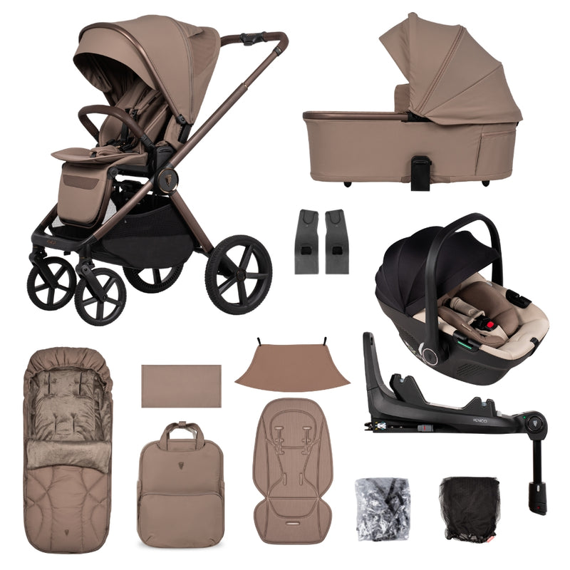 Venicci Upline 3 Sand 4-in-1 Bundle - with Tiago Beige