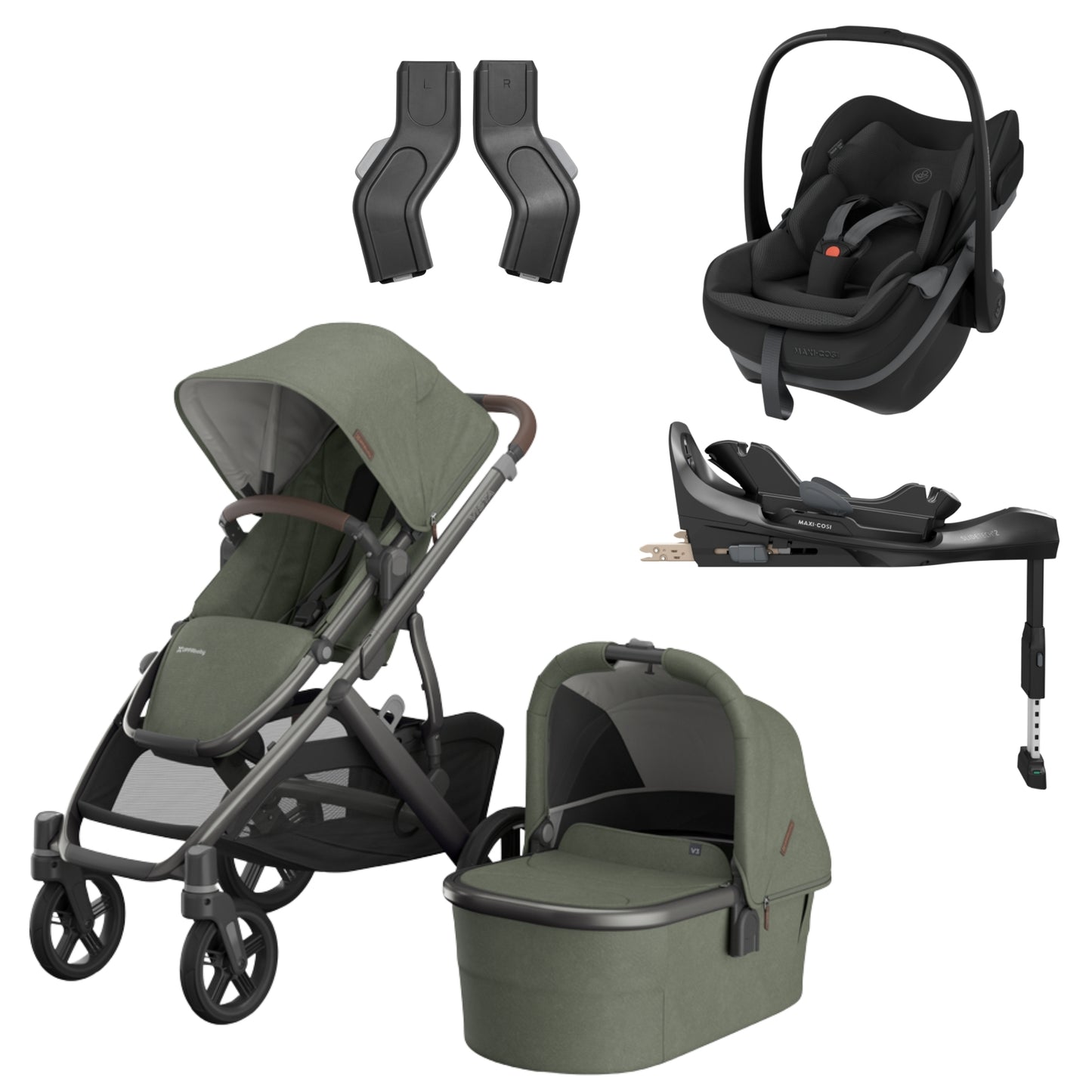 UPPAbaby Vista V3 - with Maxi Cosi Pebble Slide Pro