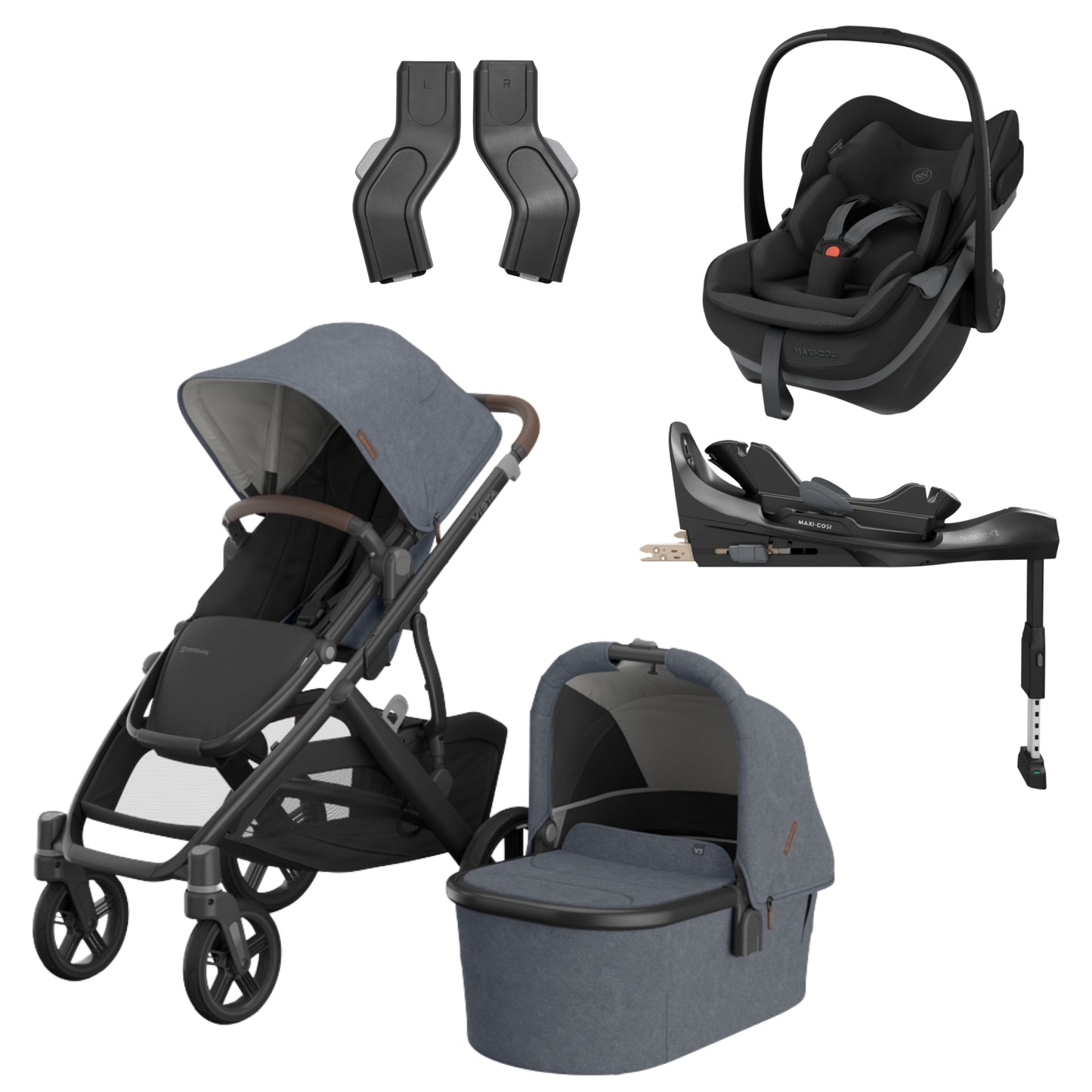 UPPAbaby Vista V3 - with Maxi Cosi Pebble Slide Pro