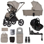 Venicci Upline 2 Taupe 3-in-1 Plus Bundle - with Tiago