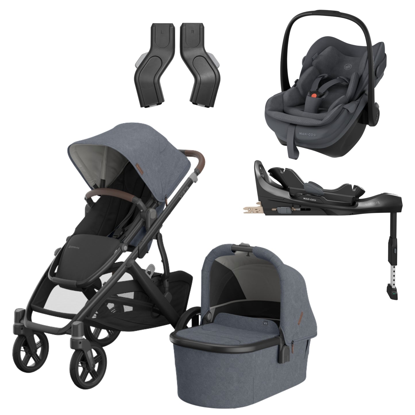 UPPAbaby Vista V3 - with Maxi Cosi Pebble Slide Pro