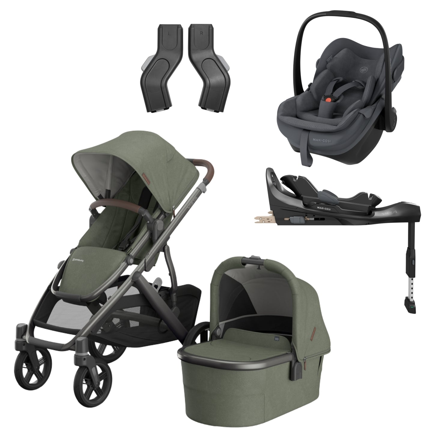 UPPAbaby Vista V3 - with Maxi Cosi Pebble Slide Pro