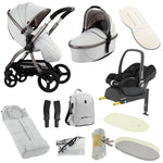egg3® Bundle Houndstooth Silver - with Maxi Cosi Cabriofix