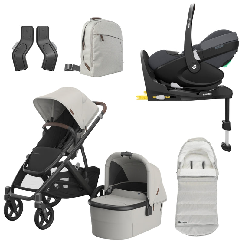 UPPAbaby Vista V3 Bundle w/Maxi Cosi Pebble 360 Pro², Savannah