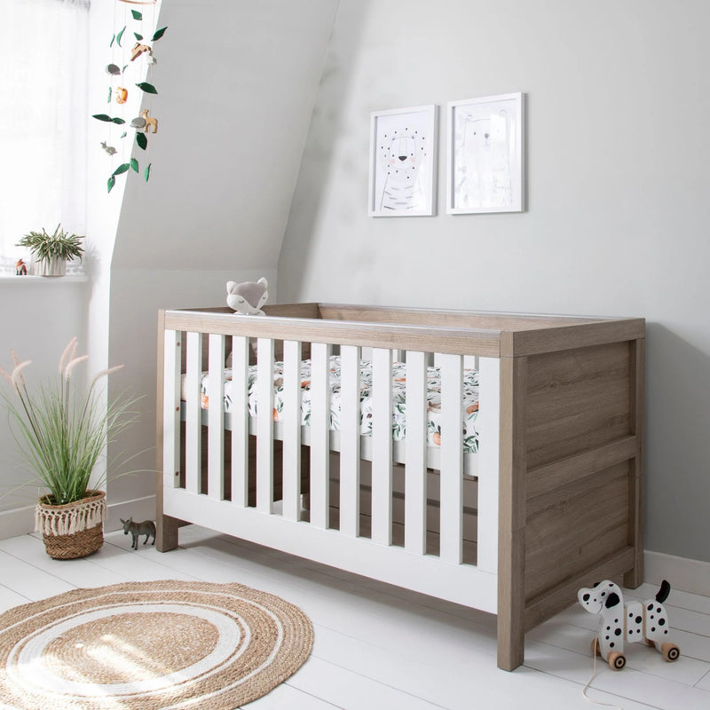 Tutti Bambini Modena Cotbed & Mattress, White/Oak