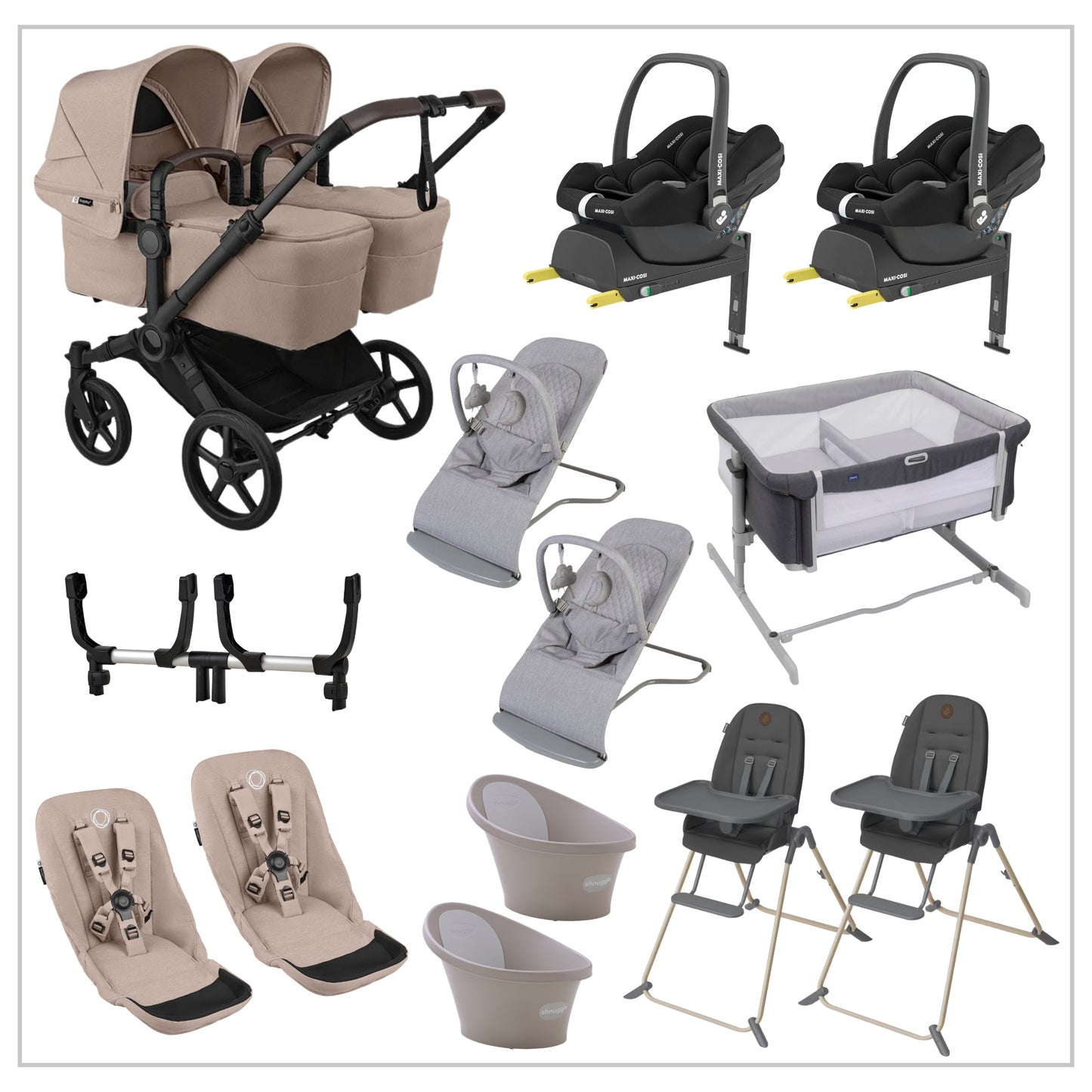 Bugaboo Donkey 6 Twin Baby Bundle