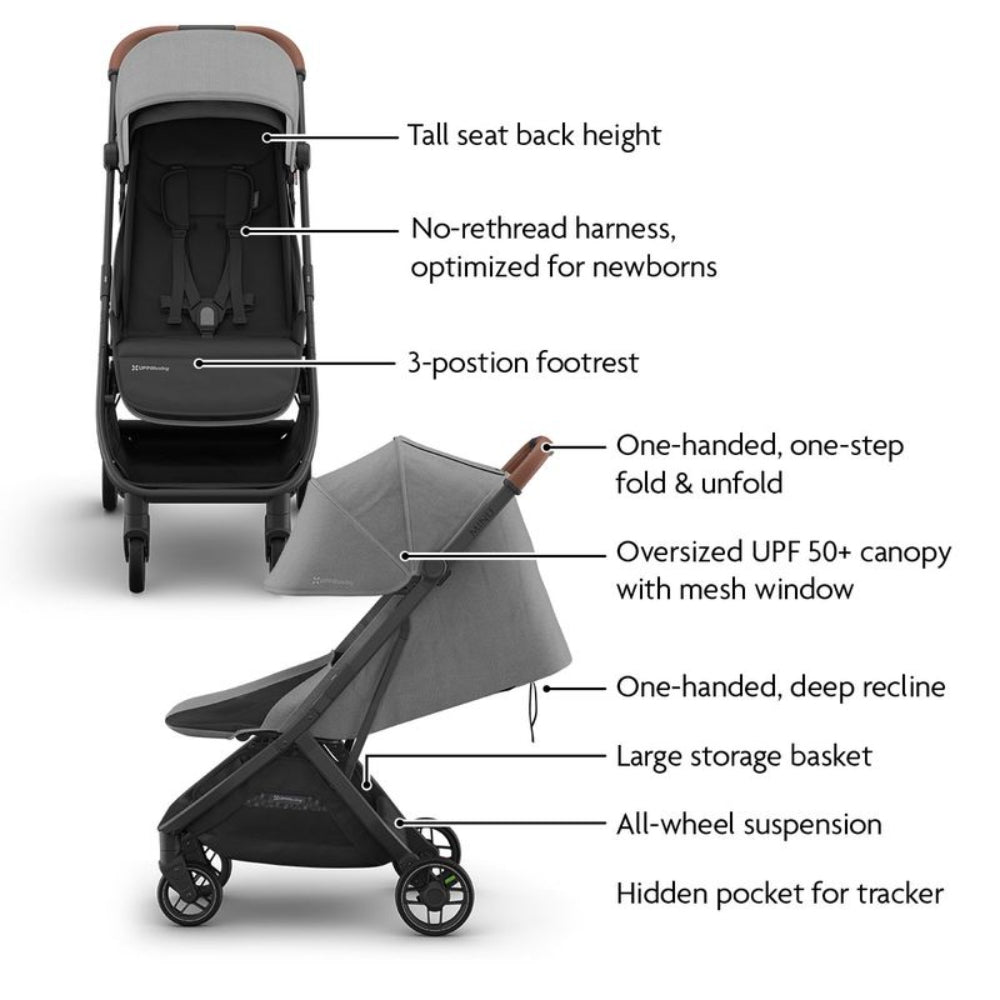 UPPAbaby Minu V3 Stroller, Greyson