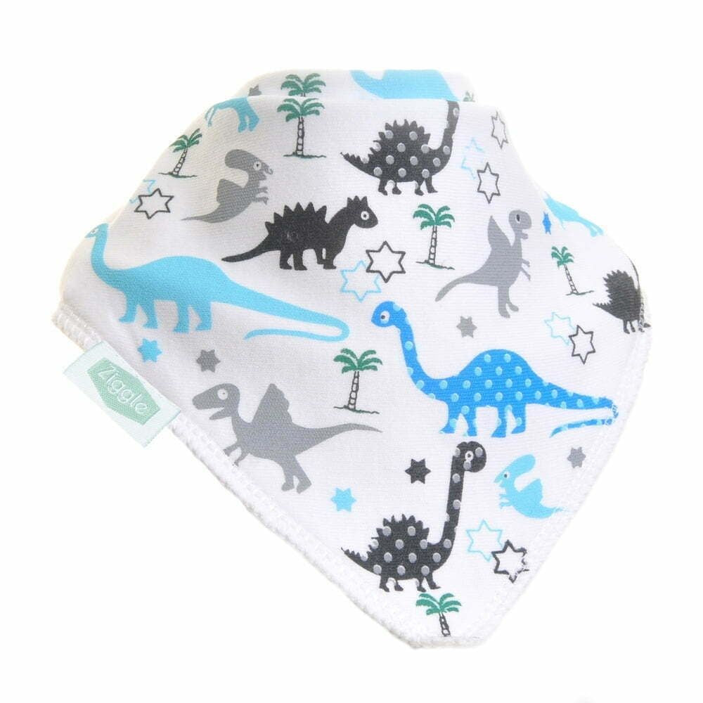 Ziggle Dribble Bib - Bright Dino - Kings Baby Shop NI
