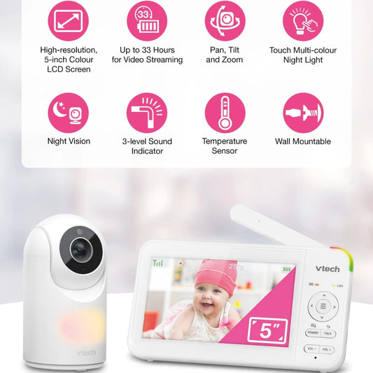 VTech 5" Pan & Tilt Video Monitor VM5467