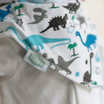 Ziggle Bandana Dribble Bib, Uptown Dinosaur
