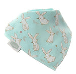 Ziggle Bandana Dribble Bib, Mint Bunnies