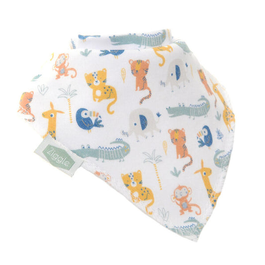Ziggle Bandana Dribble Bib, Savanna Animals