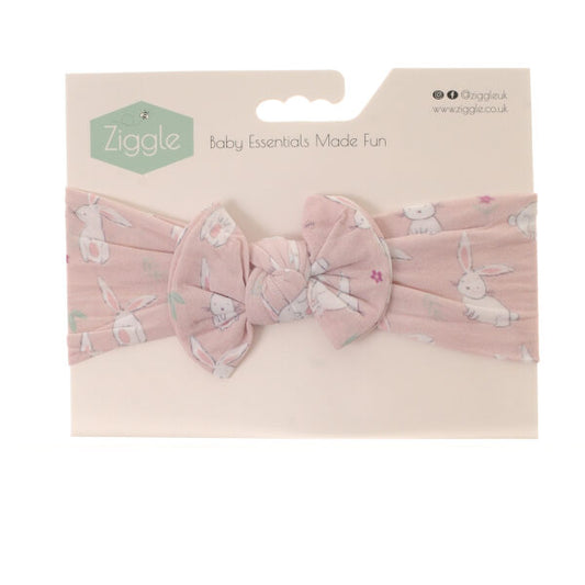 Ziggle Top Bow Turban, Bright Bunnies