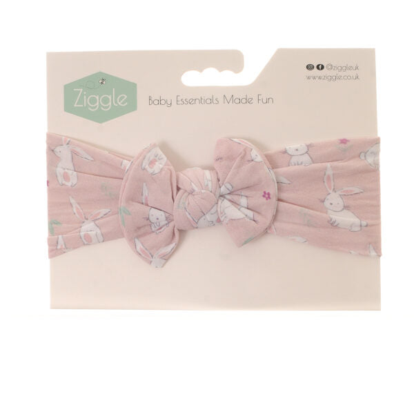 Ziggle Top Bow Turban, Bright Bunnies
