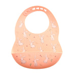 Ziggle Catch It Silicone Bib, Pink Bunnies