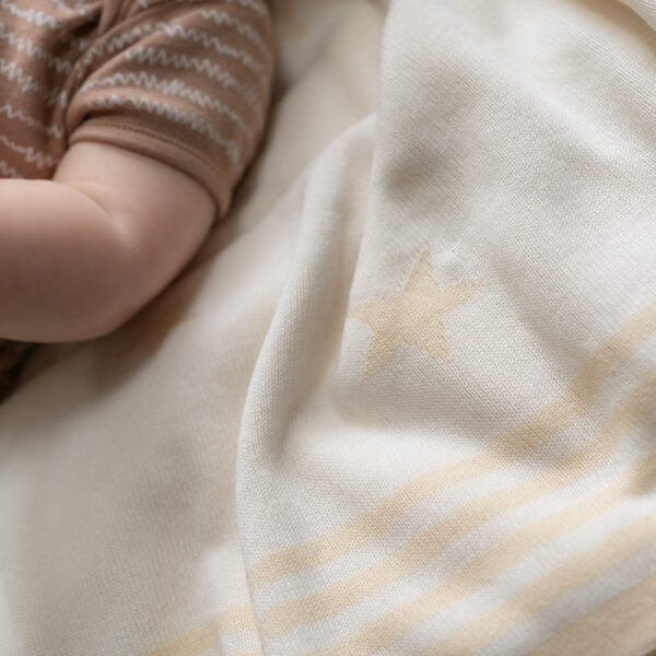 Ziggle Cream & Beige Star Blanket
