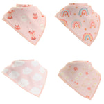 Ziggle 4pc Bandana Dribble Bibs, Dream