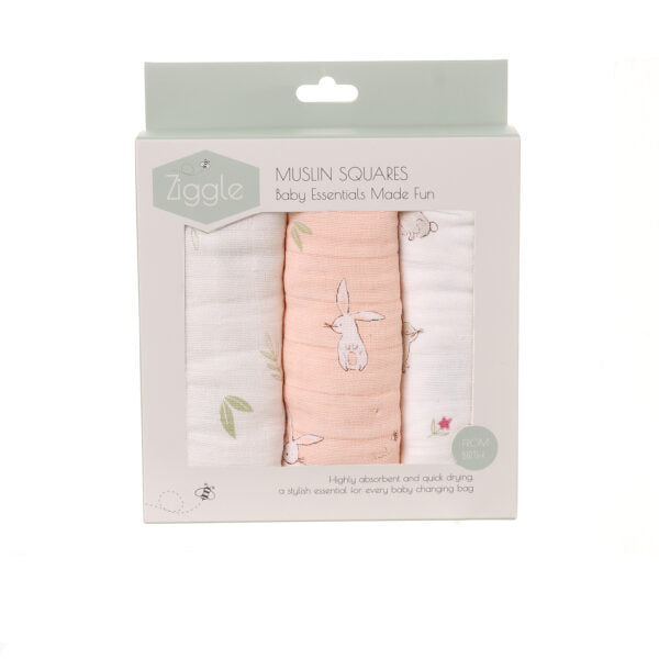 Ziggle Muslin Set Bunnies