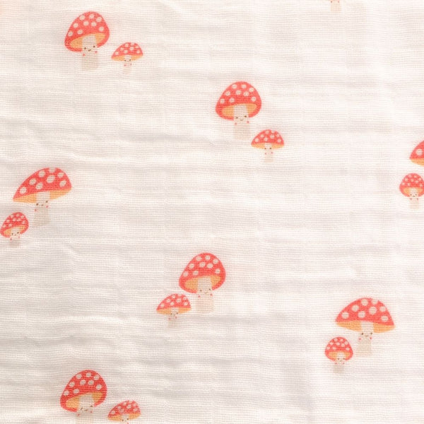 Baby Muslins - Mushroom Print- Kings Baby Shop NI