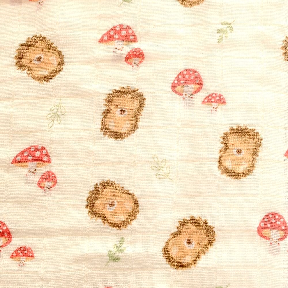 Ziggle 4pc Bandana Dribble Bibs, Woodland Hedgehog
