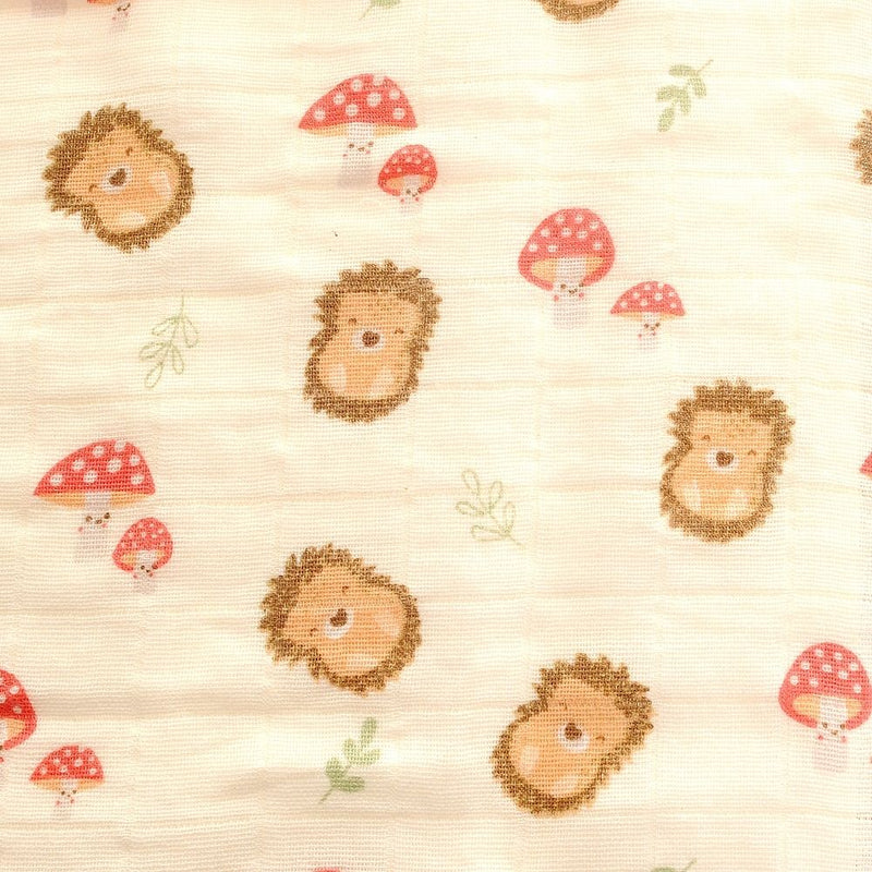Ziggle 4pc Bandana Dribble Bibs, Woodland Hedgehog