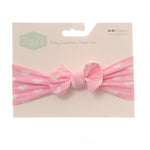 Ziggle Top Bow Turban, Pink & White Heart