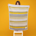 Cosatto Striped Blanket, Grey/Mustard