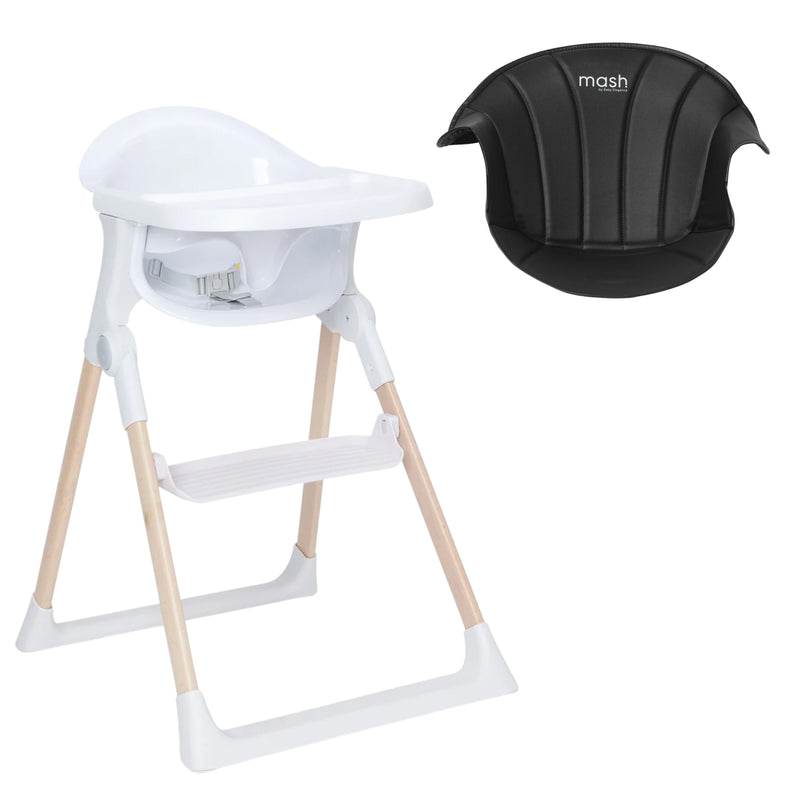 Ex Display Baby Elegance Mash Highchair & Cushion, White